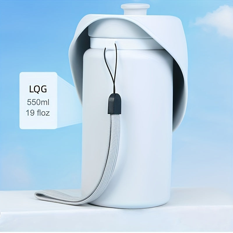 Botella portátil con bebedero plegable para viaje