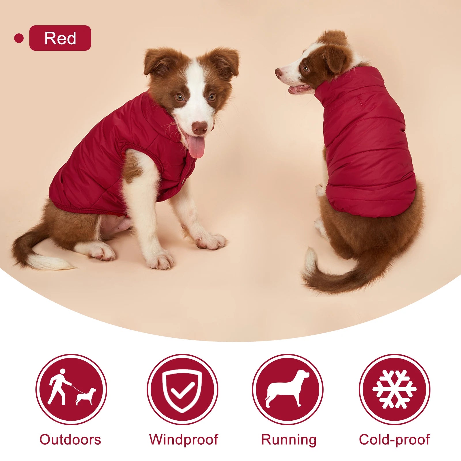 Abrigo de Invierno Premium para Perros – Cálido cómodo | Razas Pequeñas y Grandes