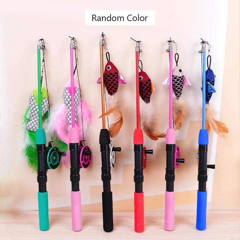 Caña interactiva de Pesca para gatos