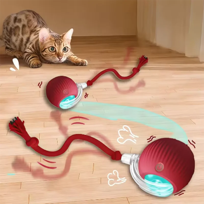 Pelota Interactiva Inteligente para Gatos y Perros – Recargable, Anticolisión y Modos Automáticos